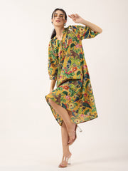 Monkey print Cotton Lounge Dress