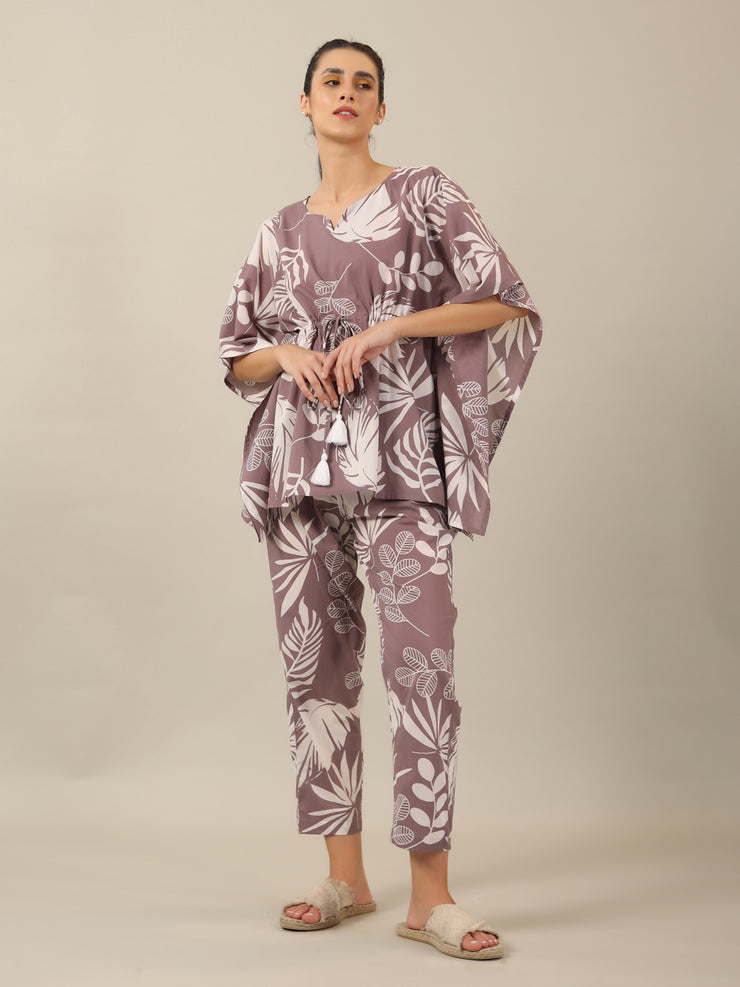 LILAC Cotton Kaftan Set