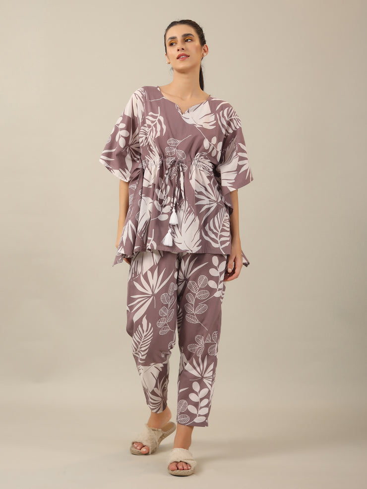 LILAC Cotton Kaftan Set