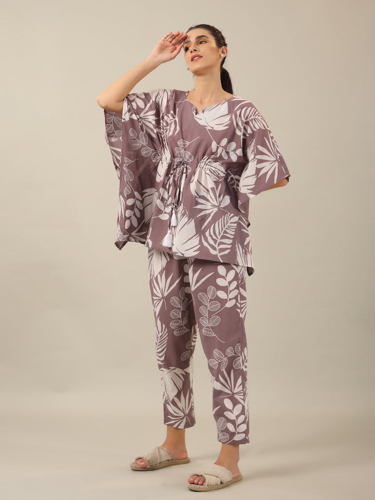 LILAC Cotton Kaftan Set