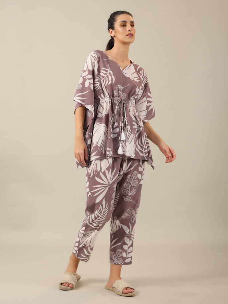 LILAC Cotton Kaftan Set