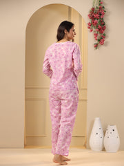 Pink cotton Night Suit Set