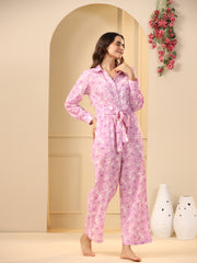 Pink floral  Pure Cotton Jumpsuit