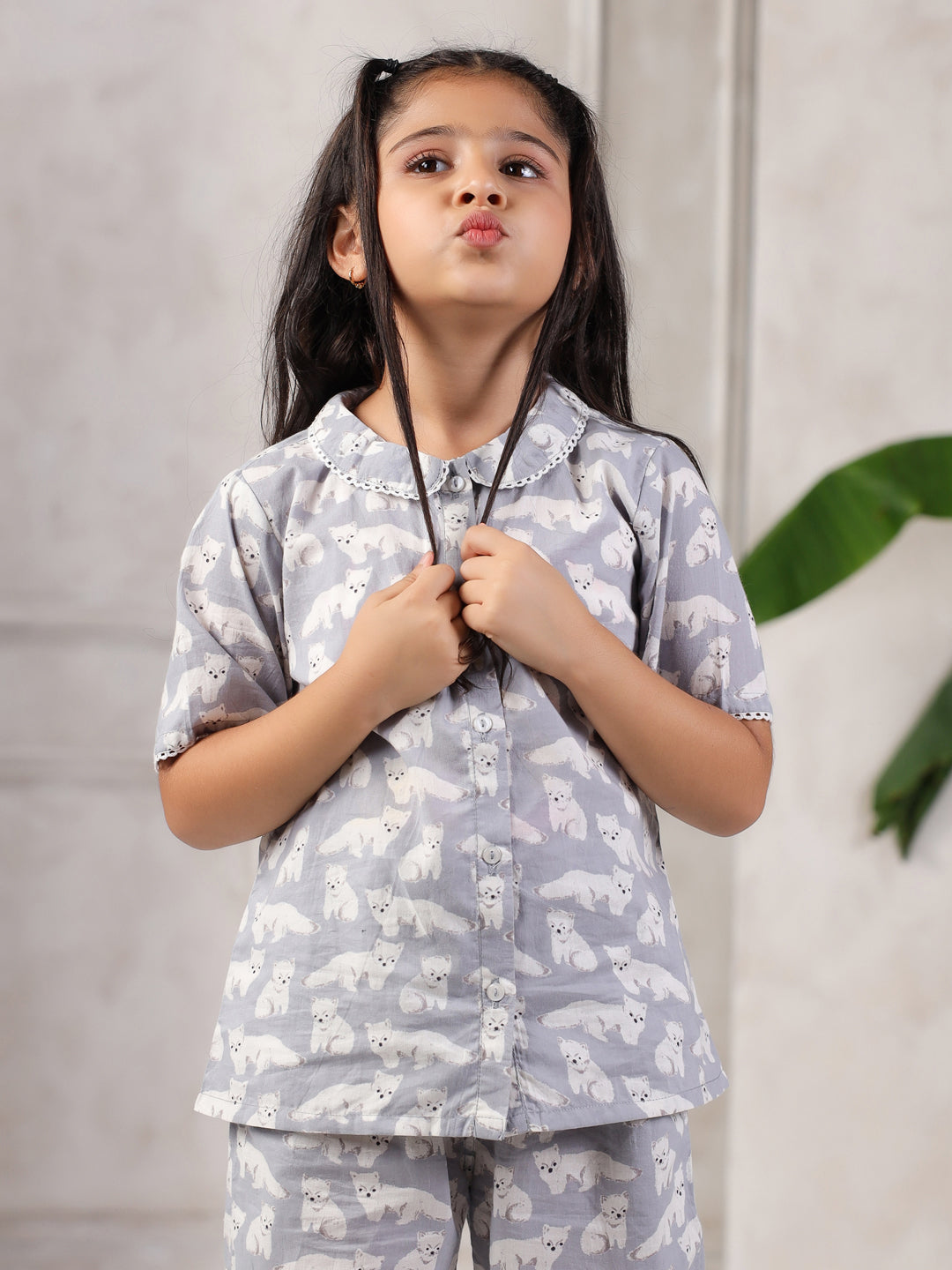 Pure Cotton Printed Night Suit Set for Kids - SanskrutiHomes 