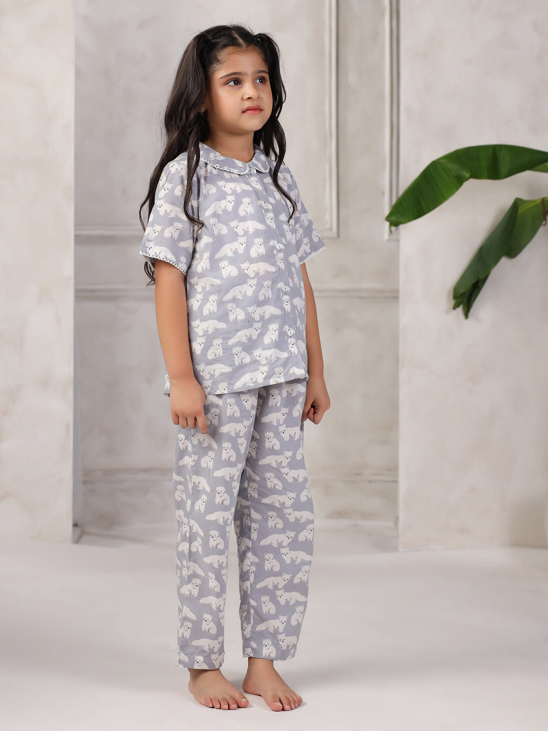 Pure Cotton Printed Night Suit Set for Kids - SanskrutiHomes 