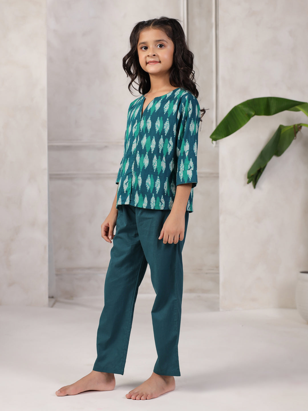 Cotton Printed Night Suit Set For Kids