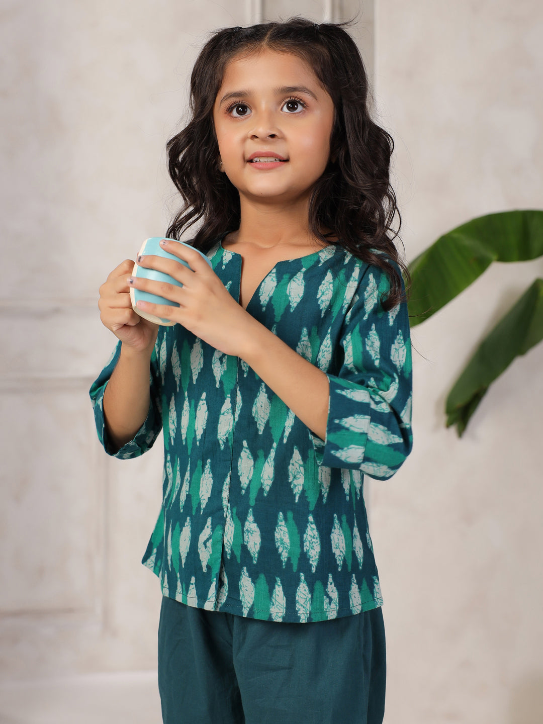 Cotton Printed Night Suit Set For Kids