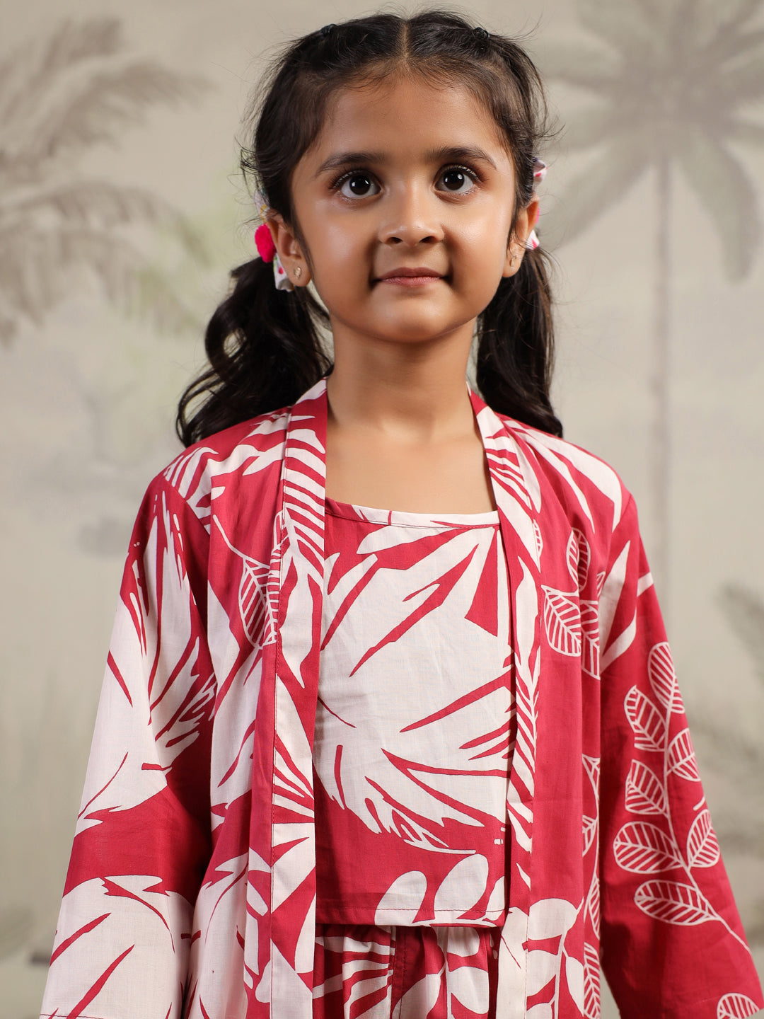 Set of 3 Floral Cotton Night Suit for Kids