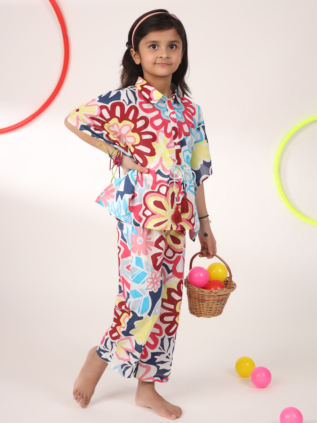Kids Pure Cotton Colourfull  Printed Night Suits