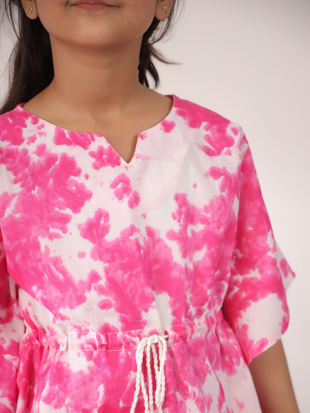 Kids Pure Cotton Pink Colour Printed Night suits - SanskrutiHomes 