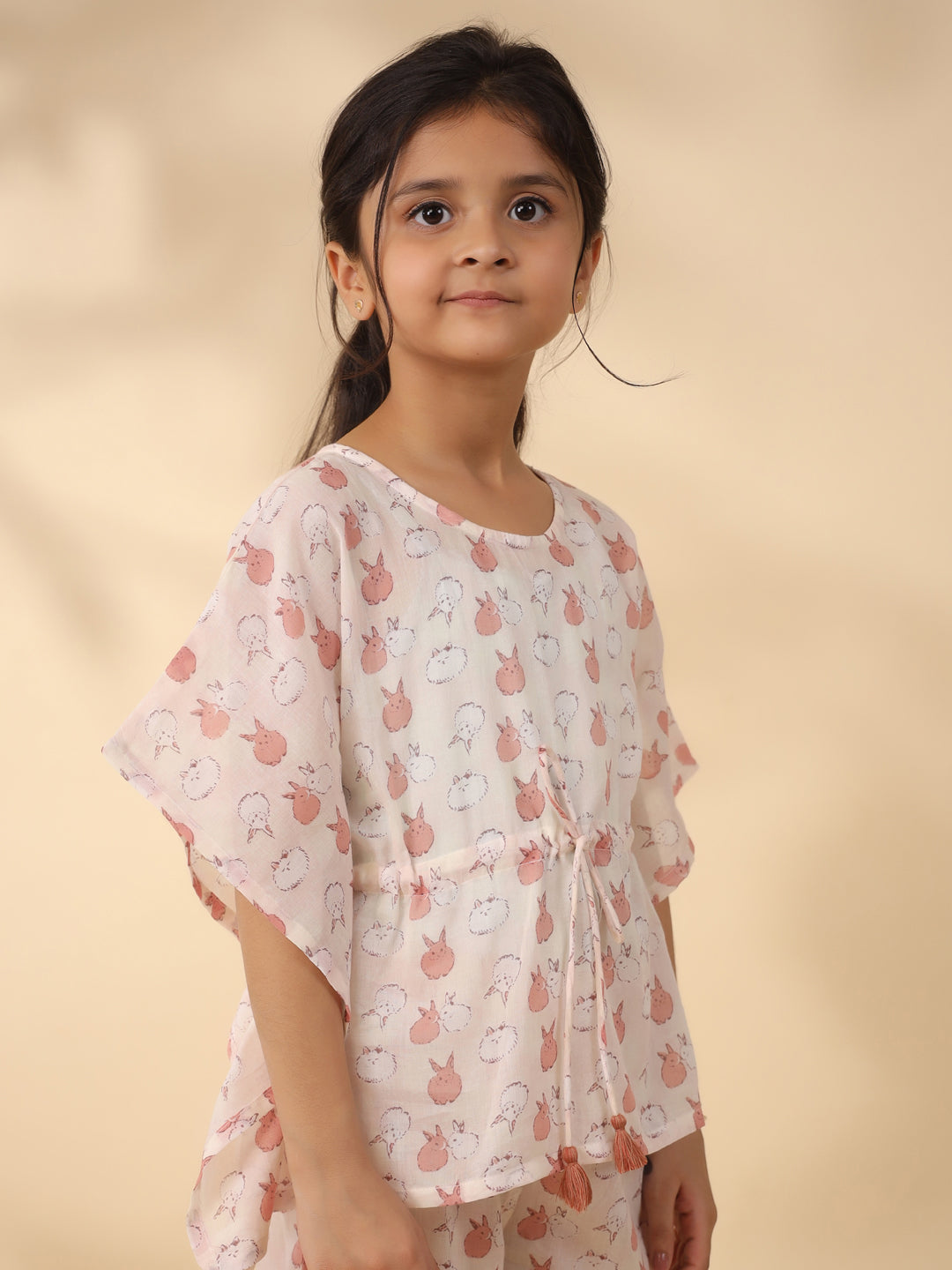 Rabbit Printed Cotton Night Suit for Kids