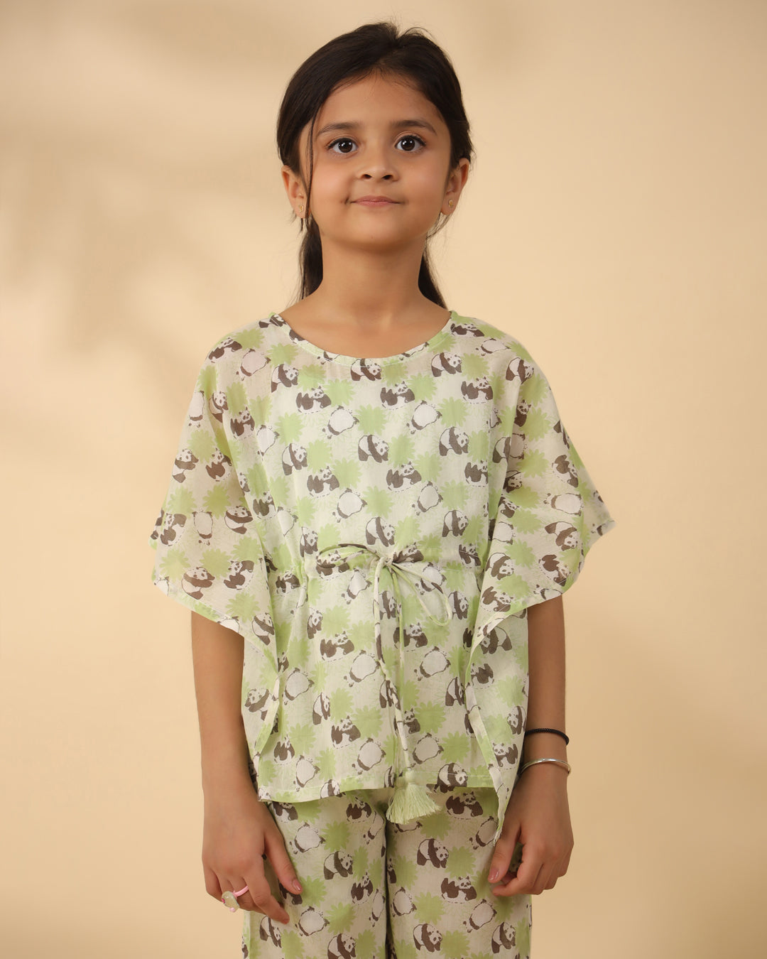 Panda Printed Cotton Night Suit for Kids - SanskrutiHomes 