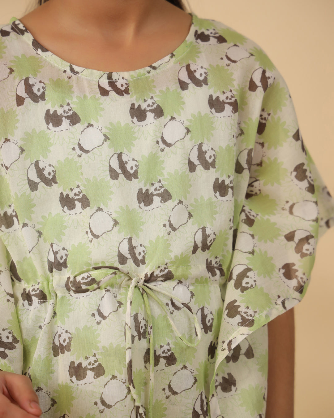 Panda Printed Cotton Night Suit for Kids - SanskrutiHomes 