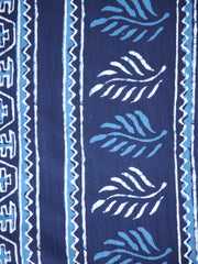 Pure cotton Indigo  Leaf  screen print fabric