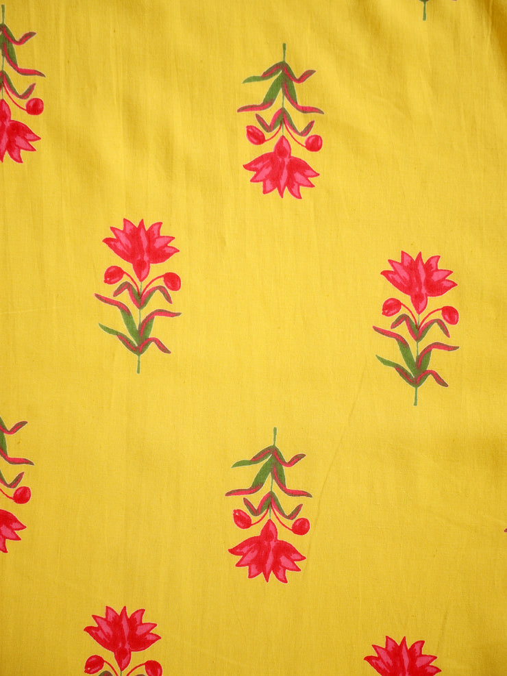 Pure cotton ethnic motif screen print fabric