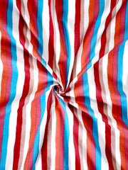 Pure cotton stripes screen print fabric