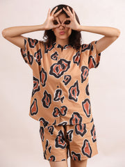Women's Pure Cotton Leopard Print Night suits