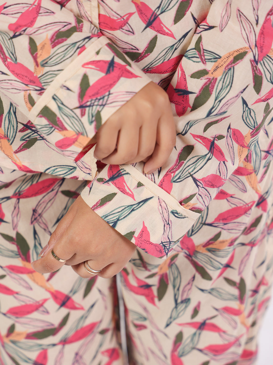 Cotton Flower Printed Night Suit Set