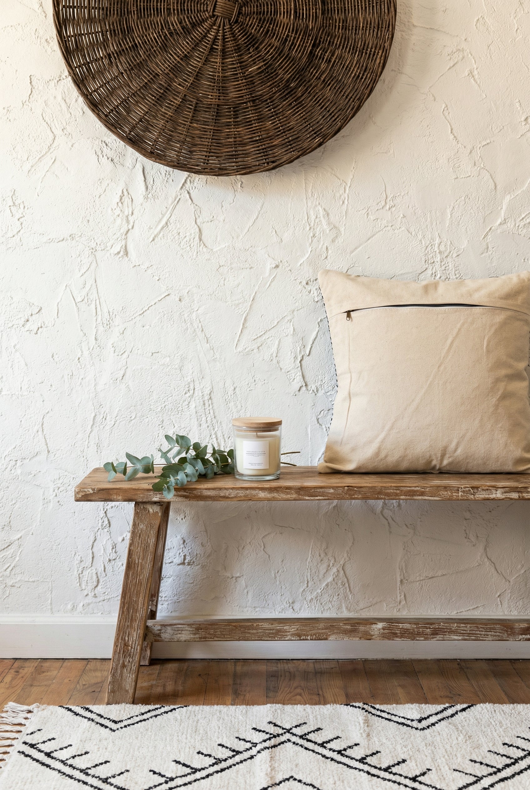 Black Striped Squared Cotton Cushion Cover With Soft Luxe Finish
