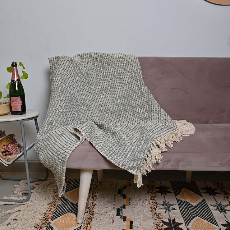 Green Cotton Throw