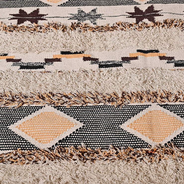 Hand-weaved 100% Cotton Multi-color Rug