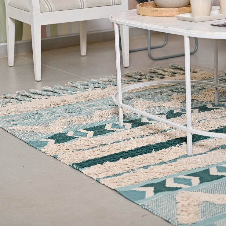 Hand-weaved 100% Cotton Multi-color  Rug