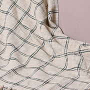 Black Cotton Boho chic Throw