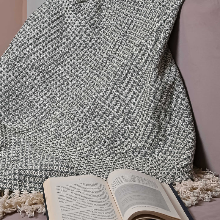 Green Cotton Throw