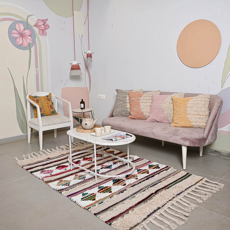 Hand-weaved 100% Multi-color  Rug