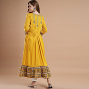 RANGDEEP YELLOW RAYON WOMEN'S ANARKALI KURTA