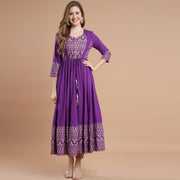 RANGDEEP PURPLE RAYON WOMEN'S ANARKALI KURTA