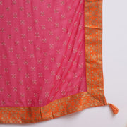 Rang Deep Orange Rayon  Set of Kurti With  Palazzo & Dupatta
