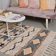 Hand-weaved 100% Cotton Multi-color Rug