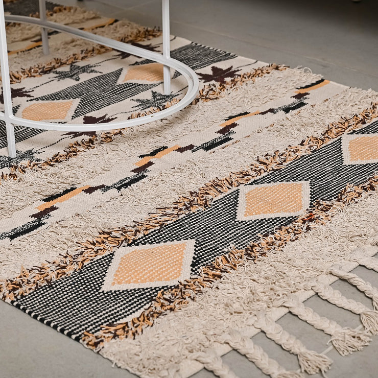 Hand-weaved 100% Cotton Multi-color Rug