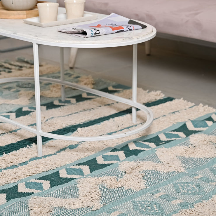 Hand-weaved 100% Cotton Multi-color  Rug