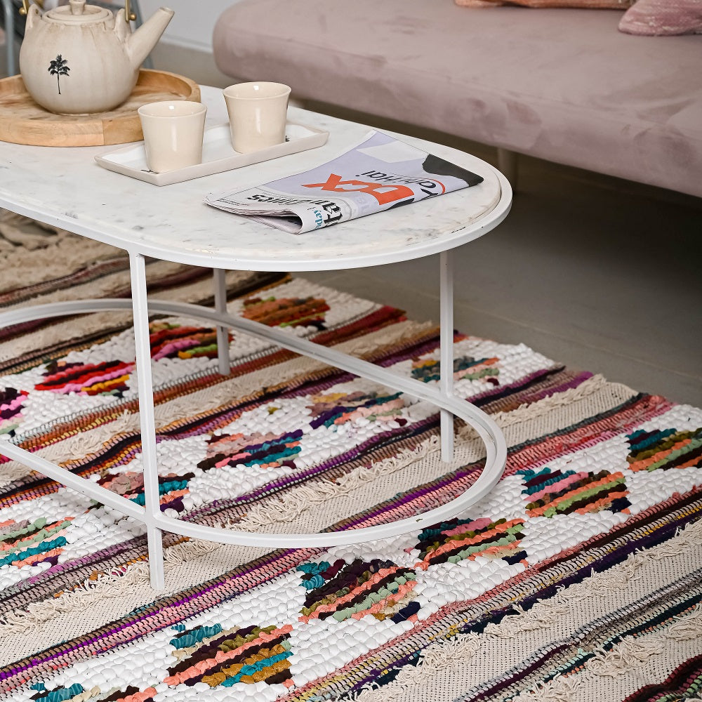 Hand-weaved 100% Multi-color  Rug