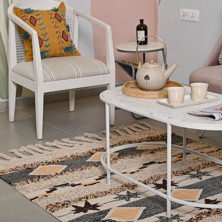 Hand-weaved 100% Cotton Multi-color Rug