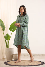 Cotton duck print  Lounge Dress