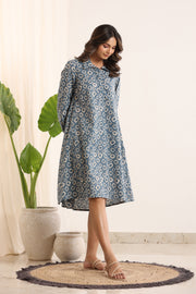 Abstract print cotton Lounge Dress