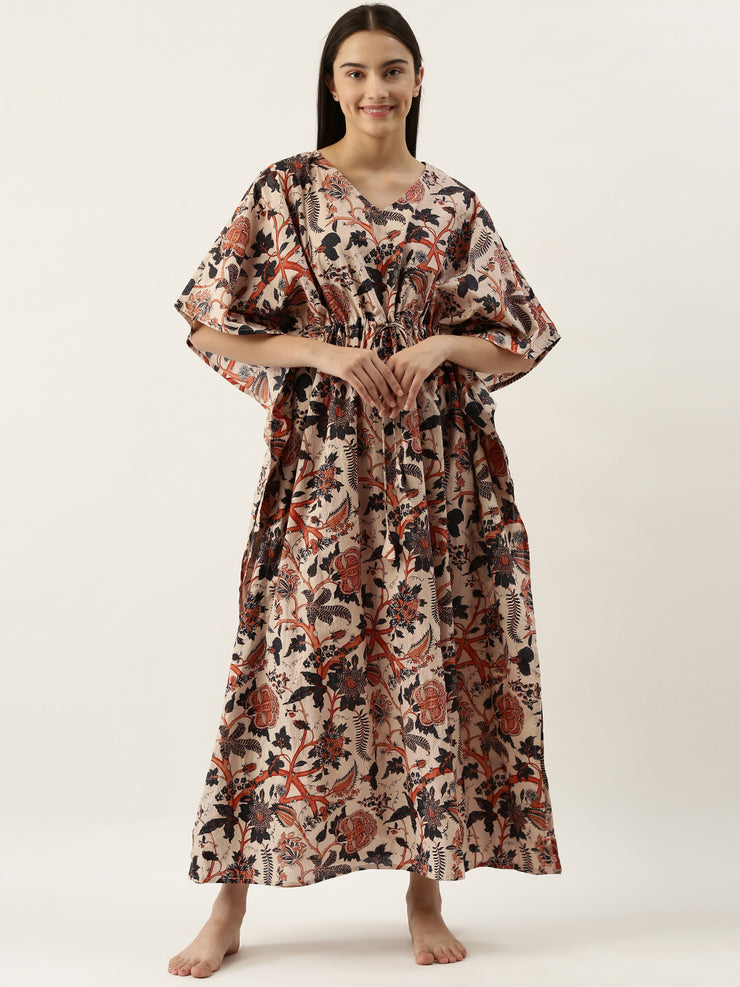 Buy online V-neck Printed Kaftan Maxi Dress from western wear for Women by  Trendif for ₹499 at 67% off | 2024 Limeroad.com