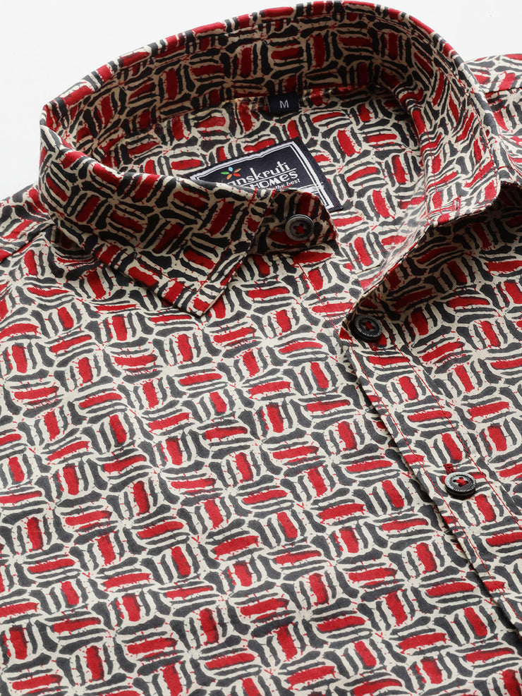Multi-colored Cotton Printed Shirt