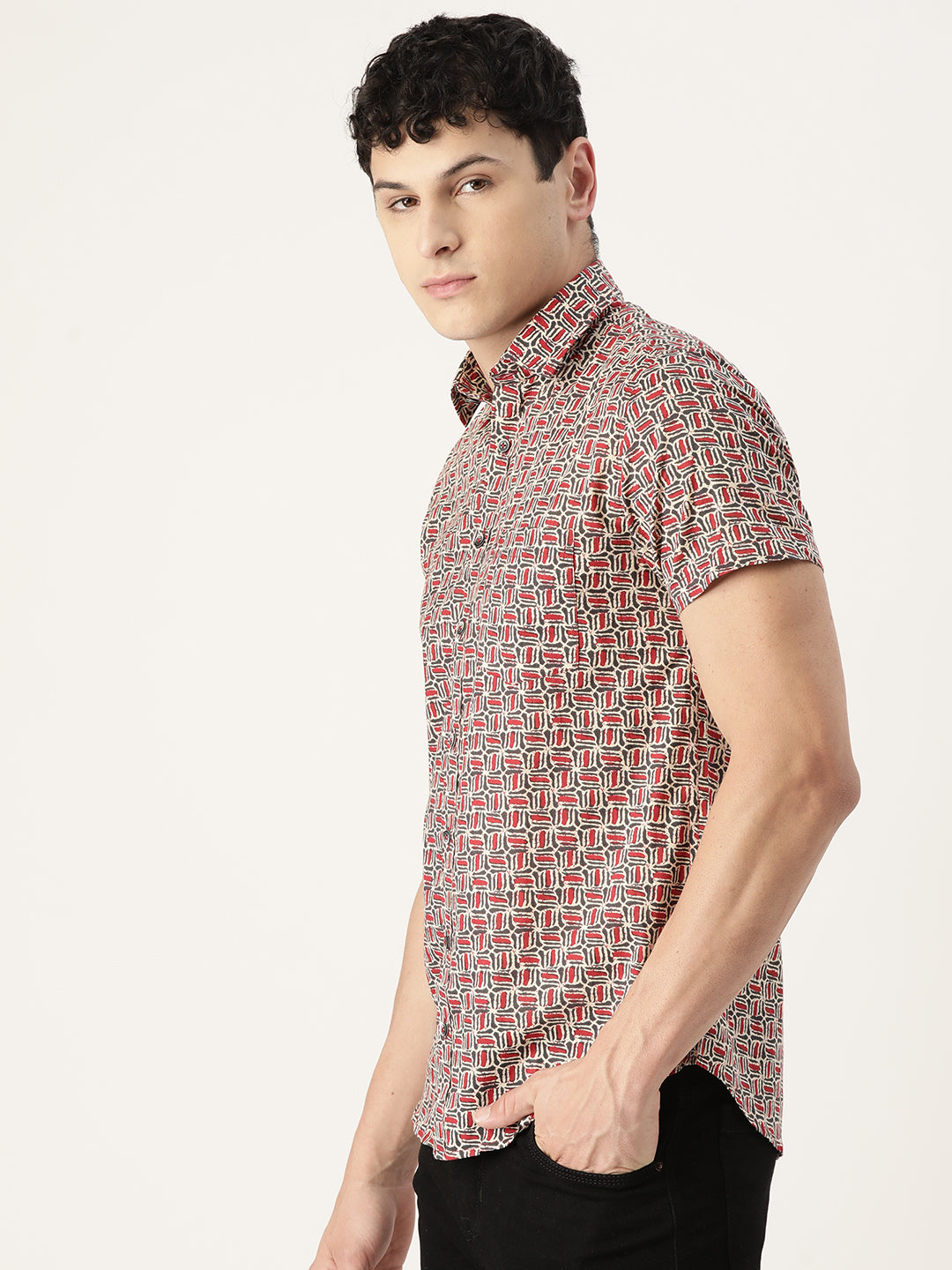 Multi-colored Cotton Printed Shirt