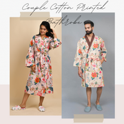 Couple Multi-colour Pure Cotton kimono robe