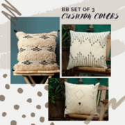 BB Set of 3 Hand-weaved Cushion Covers