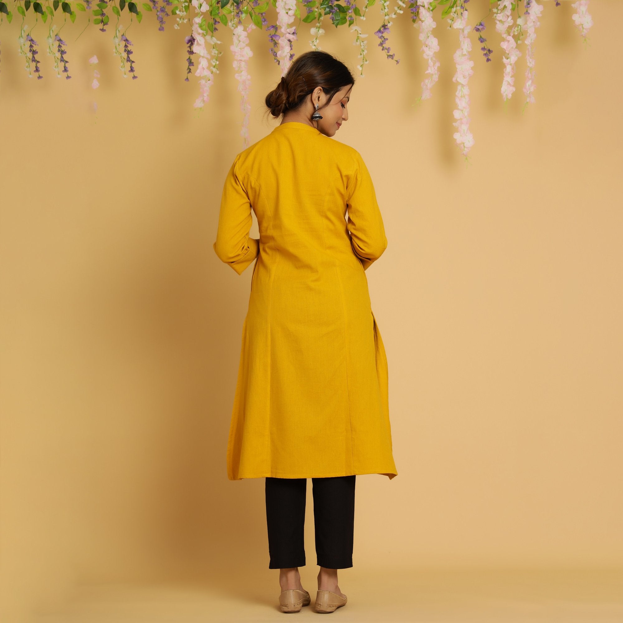 Rang Deep Yellow Cotton FLex Kurta