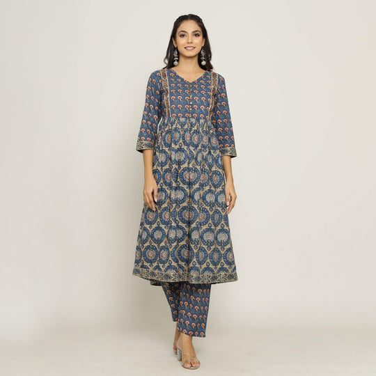 Rang Deep Women Blue Cotton Kurti