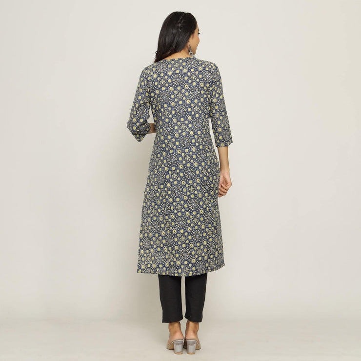 Rang Deep Women Blue Cotton Kurti