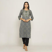Rang Deep Women Blue Cotton Kurti