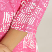 Rangdeep Pink printed Calf length Cotton Kurti
