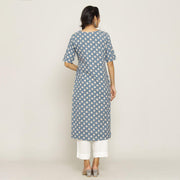 Rangdeep Blue printed Calf length Cotton Kurti